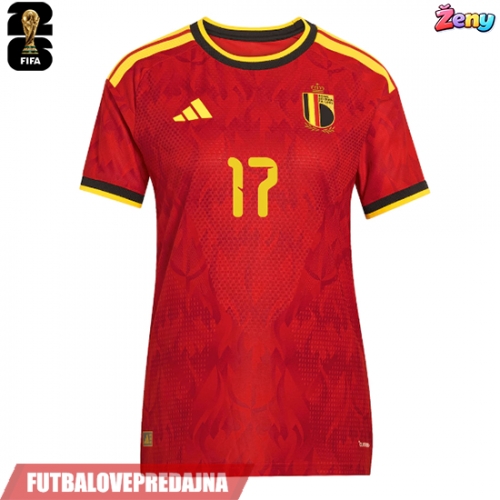 Lacne Ženy Futbalové dres Belgicko Charles De Ketelaere #17 MS 2026 Krátky Rukáv - Domáci